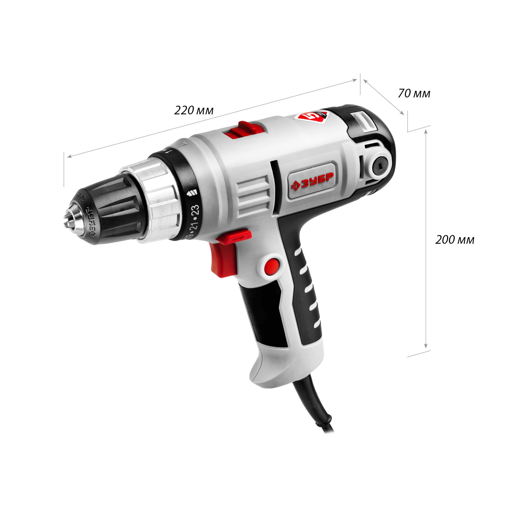 Дрель-шуруповерт сетевая, в кейсе ЗСШ-300-2 К