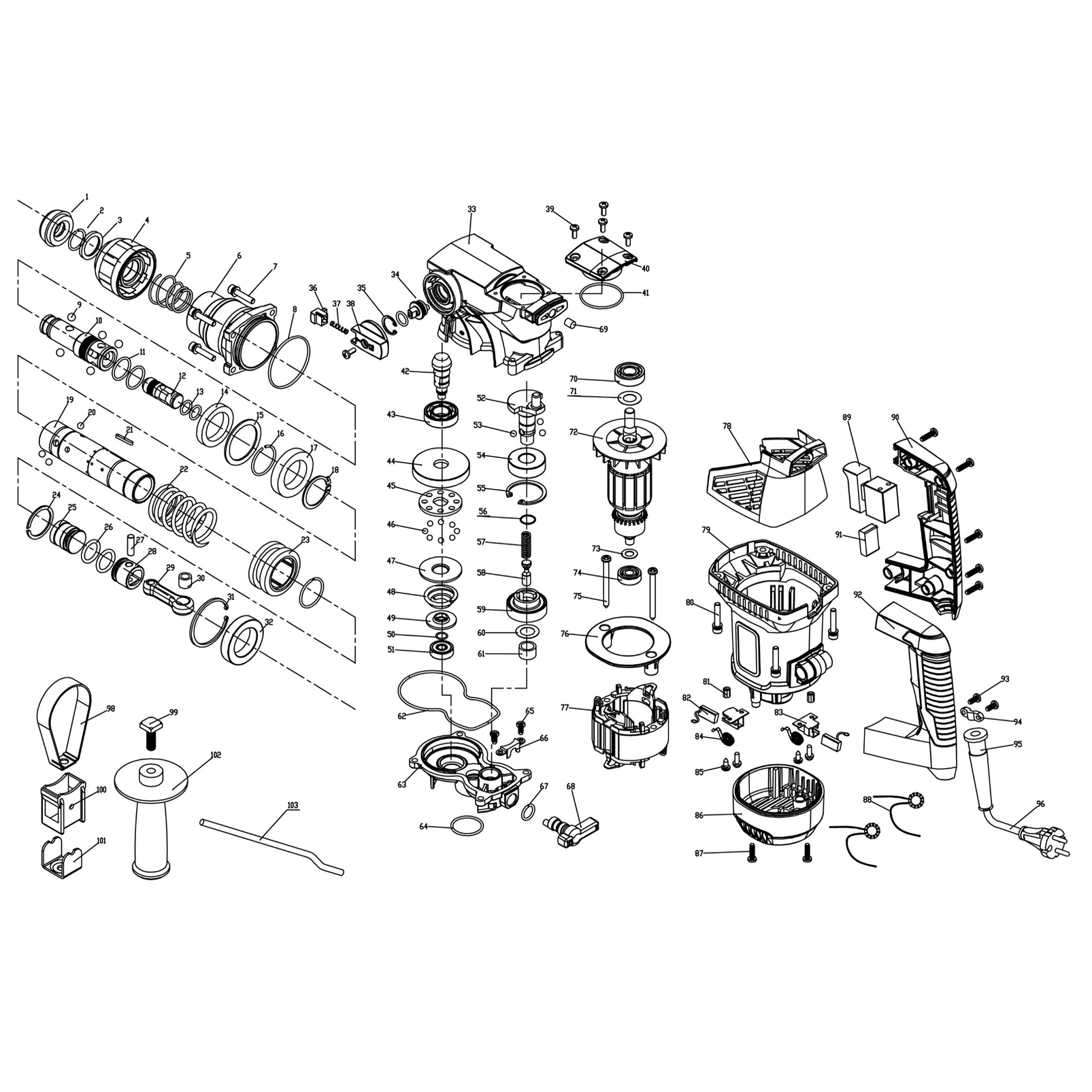 Перфоратор SDS-plus ПВ-28-1000