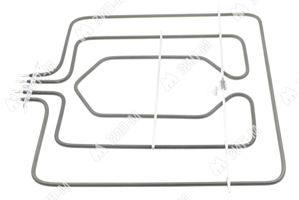 ТЭН Гриля  духовки  900W | 2000W 220V дл 366 х шир 356 , шир между клемм 54 | 24 дл планки 386